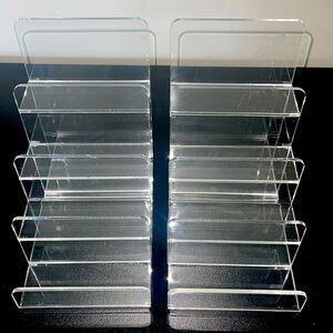 Set of 2 Clear Acrylic Display Shelf for wallet, sunglasses,lipsticks etc.
